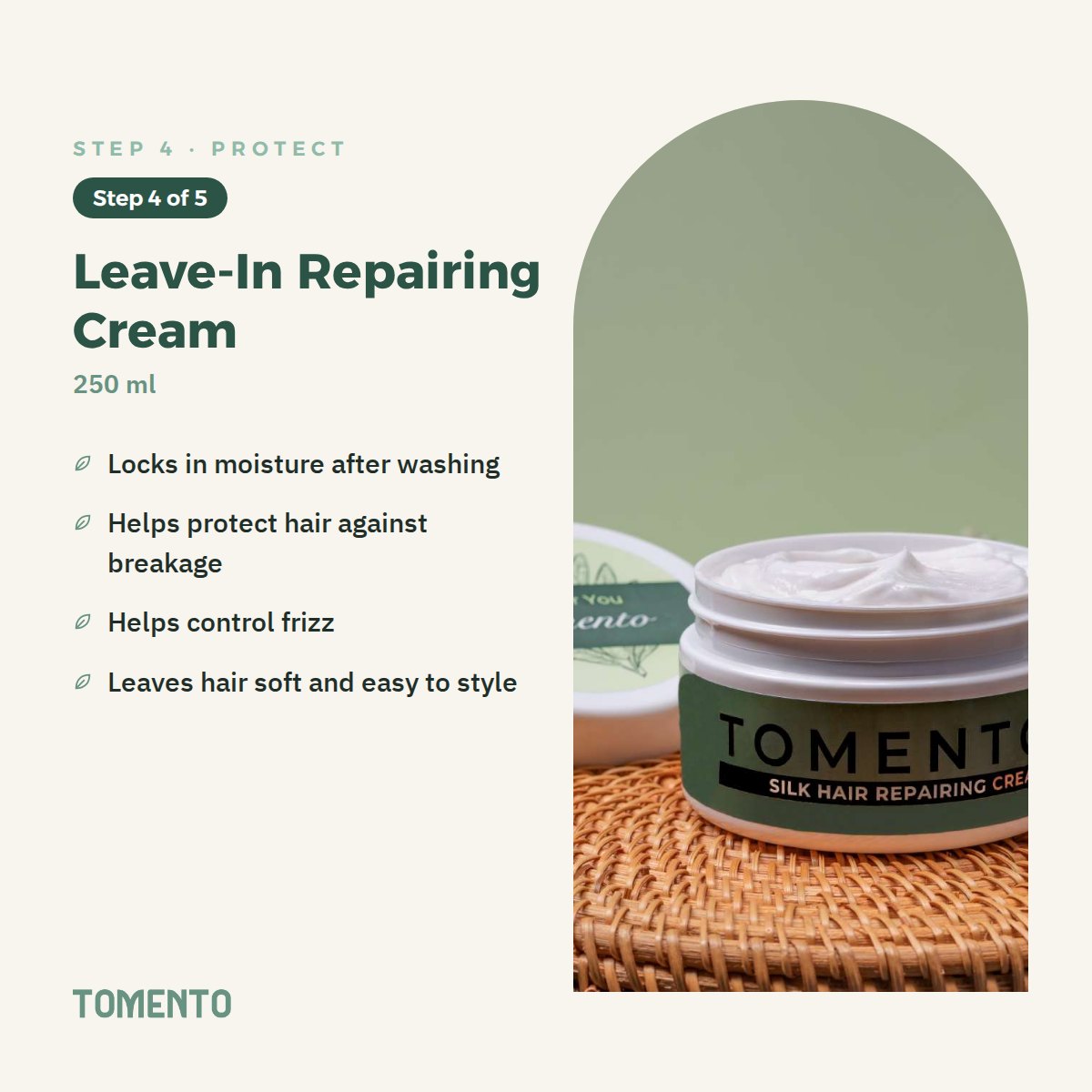 card-en: TOMENTO Leave-In Cream benefits